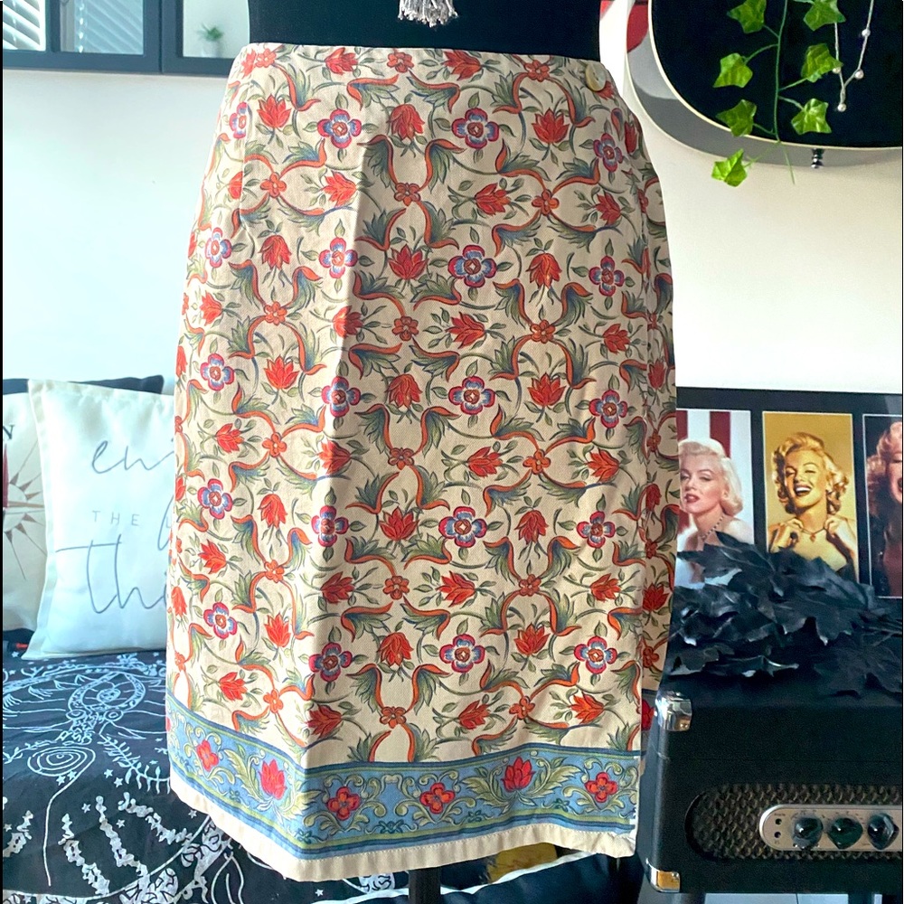 Charter Club Wrap Floral Skirt